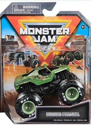 Monster jam truck soldier fortune 1:64 внедорожник джип spin master series 38