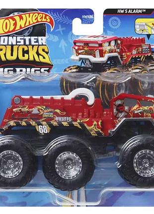 Hot wheels monster trucks big rigs 5 alarm машинка внедорожник супер тягач hwn86