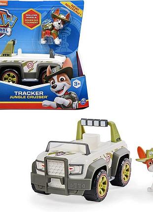 Paw patrol щенячий патруль трекер джунгли с машиной tracker jungle cruiser vehicle
