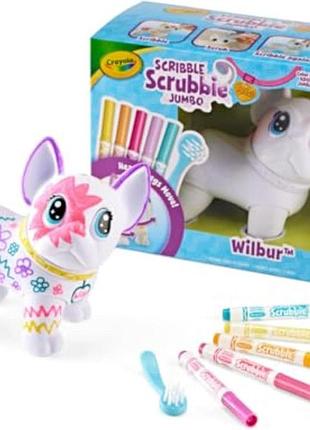 Crayola scribble scrubbie jumbo набор для рисования бульдог wilbur