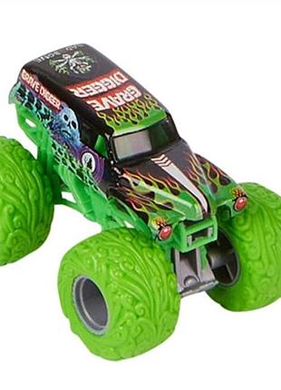 Monster jam trucks 1:64 grave digger из набора tough treads, spin master