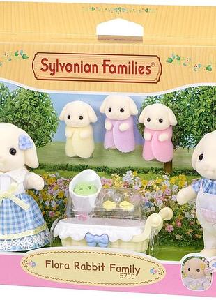 Sylvanian families 5735 flora rabbit family сім'я кроликів флори