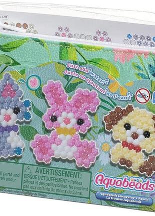 Aquabeads аквамозаика сумочка пенал 500 бусинок 21 цвет зверушки набор бусин decorators pouch animal