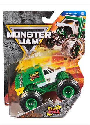 Monster jam truck crush cycle diecast 1:64 scale vehicles series 42 on the job spin master