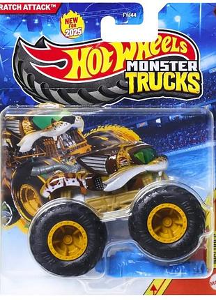 Hot wheels monster jam trucks scratch attack внедорожник джип 1:64 scale fyj44