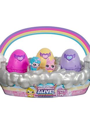 Hatchimals alive! spring basket весняний кошик з колекційними фігурками в яйцях