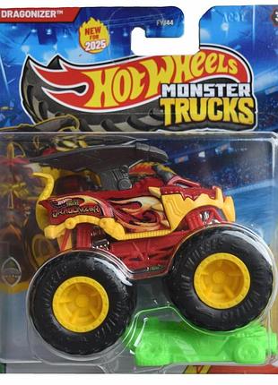 Hot wheels monster jam trucks dragonizer red внедорожник джип 1:64 scale fyj44