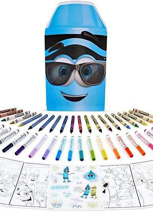 Crayola coloring set art case набор для рисования кейс фломастеры голубой