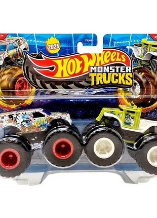 Hot wheels monster trucks potty central vs really gotta go набор внедорожников 1:64 scale fyj64