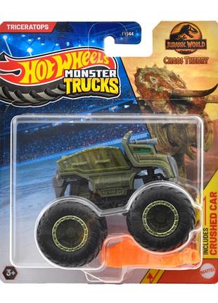 Hot wheels monster jam trucks трицератопс triceratops внедорожник джип 1:64 scale fyj44 jdp85