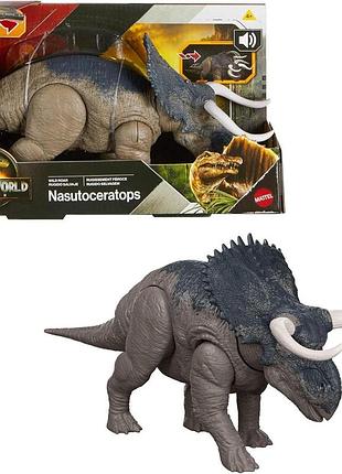 Jurassic world rebirth wild roar nasutoceratops динозавр насутоцератопс dinosaur mattel jgc81