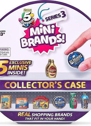 Zuru s3 кейс і міні бренди 77115-s001 5 surprise mini brands collector's case