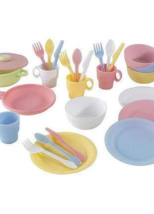 Kidkraft игрушечная детская посуда 27 предметов cookware set pastel