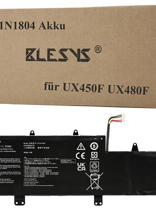 Аккумулятор blesys c41n1804 для ноутбуков asus (4550mah/ 15.4v/ 70wh)