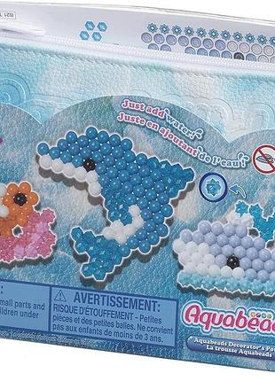 Aquabeads аквамозаика сумочка пенал 500 бусинок 21 цвет морская жизнь набор бусин decorators pouch sea life