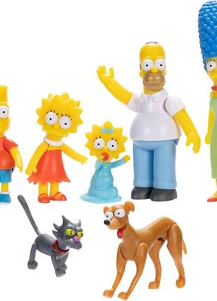 The simpsons симпсоны набор фигурок семья симпсонов the simpsons family jakks pacific