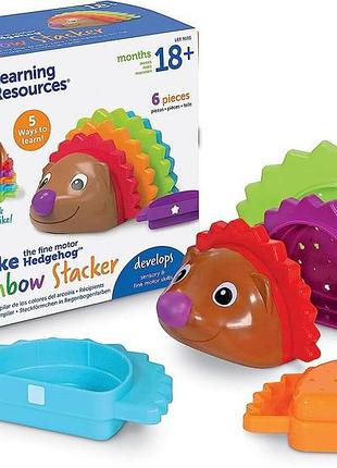 Learning resource spike райдужний їжачок спайк the fine motor hedgehog rainbow stackers
