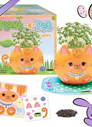 Creativity for kids plant-a-pet: kitty набор для творчества котенок растение из семян чиа
