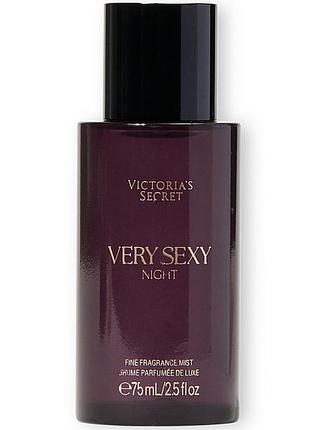 Парфюмированный спрей victoria's secret very sexy night fragrance travel mist 75 мл