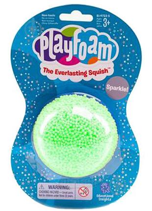 Playfoam шариковый пластилин с блестками салатовый sparkle