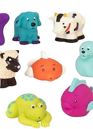 Battat bath buddies великий набір бризкалок баттат, бризкалки 9 шт. bt2527z