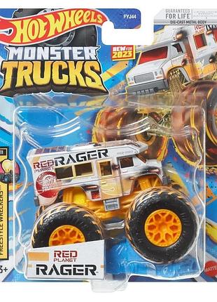 Hot wheels monster trucks jam red planet rager внедорожник джип 1 к 64 scale fyj44