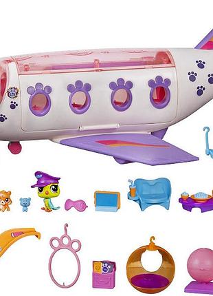 Littlest pet shop літак для вихованців екоупаковка pet jet playset b1242