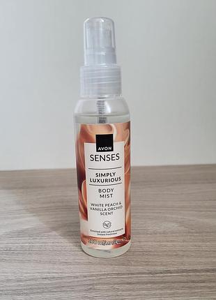Спрей для тела мистavon senses simply luxurious/эйвон сенсес истинная роскошь 100 мл персик орхидея