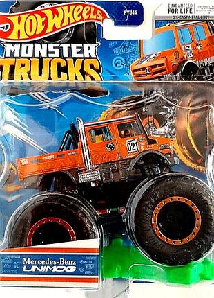 Hot wheels monster trucks mercedes-benz unimog jam позашляховик джип 1:64 scale fyj44 monster trucks