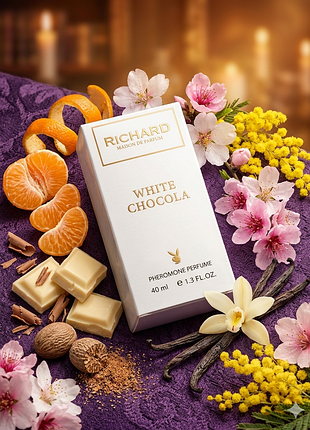 White chocola парфюмированная вода 40 ml сладкий стойкий парфюм унисекс белый шоколад ваниль мандарин пряный шлейфовая парфюмерия шлейф аромат подарок