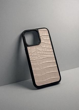 Чохол для iphone з натуральної італійської шкіри (світло-рожевий)