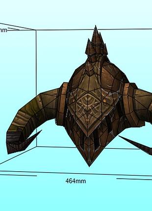 Шолом врайкулов vrykul helmet world of warcraft конструктор з картону паперкрафт papercraft ігровий персонаж пазл 3д фігура