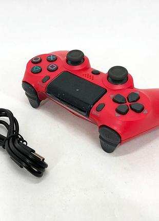 Джойстик doubleshock для ps 4, бездротовий ігровий геймпад ps4/pc акумуляторний джойстик. колір: червоний wa-78