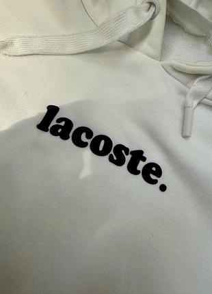 Кофта худі lacoste біла 4