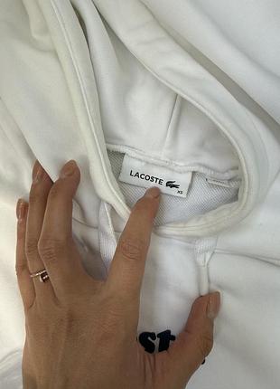 Кофта худі lacoste біла 3