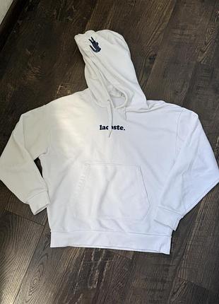 Кофта худі lacoste біла 2