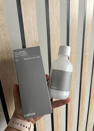 Відновлювальний кремовий тонер  celimax dual barrier creamy toner