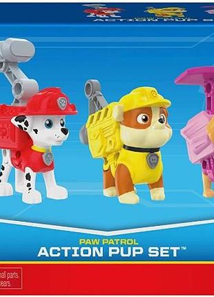 Paw patrol щенячий патруль набор говорящие скай маршалл крепыш 6060066 action pups marshall skye rubble