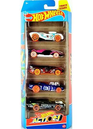 Hot wheels подарочный набор машинок из 5-ти штук action hly66 5 cars