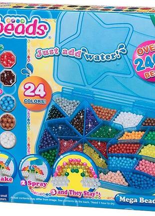 Refill aquabeads набор аквамозаики в кейсе 2400 бусинок mega bead pack набор бусин