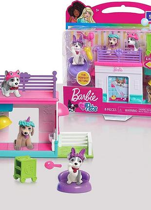 Barbie pets spa day питомцы спа день домашних животных игровой набор playset just play