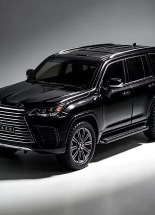 Масштабна модель автомобіля lexus lx 600 1:24. металева, інерційна машинка. звукові та світлові ефекти