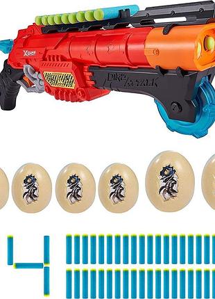 Zuru x-shot бластер dino attack claw hunter foam blaster атака динозавра