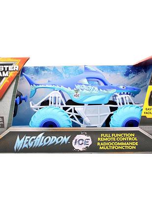Monster jam megalodon ice мегалодон акула remote control car машинка позашляховик джип на радіокеруванні 1:24 spin master