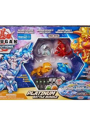 Bakugan evolutions platinum battle bundle набір 4 бакуган і мат для гри spin master