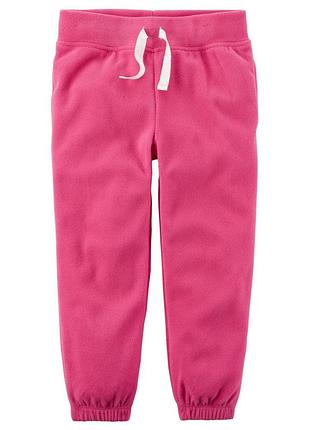 Флисовые штаны поддева carters для девочки розовые