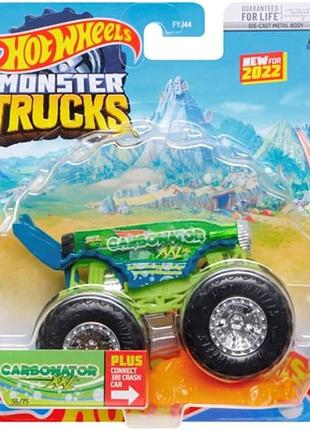 Hot wheels monster jam trucks carbonator xxl 2022 внедорожник джип 1:64 scale fyj44