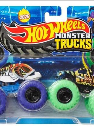Hot wheels monster trucks piran-ahhhh vs haul yall набор внедорожников 1:64 scale fyj64