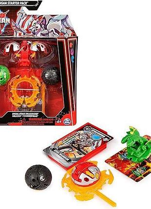 Bakugan battle 3 шт., особлива атака драгоноїд special attack bruiser, dragonoids, nillious, hammerhead, 3-pack