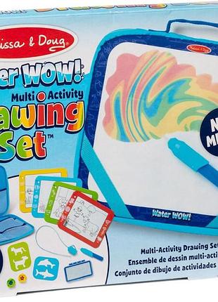 Melissa & doug water wow! водная многоразовая раскраска take-along reusable color-reveal drawing set mess-free